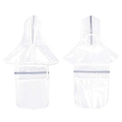 HDE raincoat harness opening detail enables easy leash attachment.