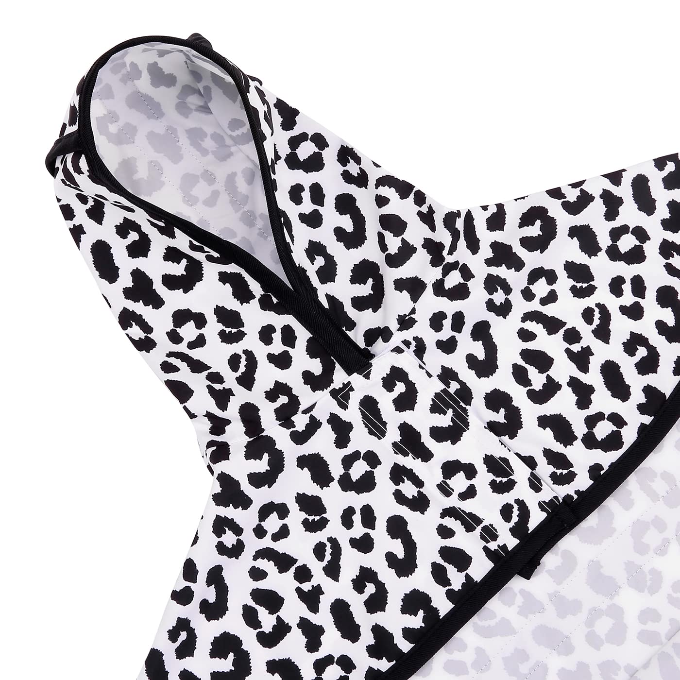 HDE dog raincoat harness opening allows leash access without removal