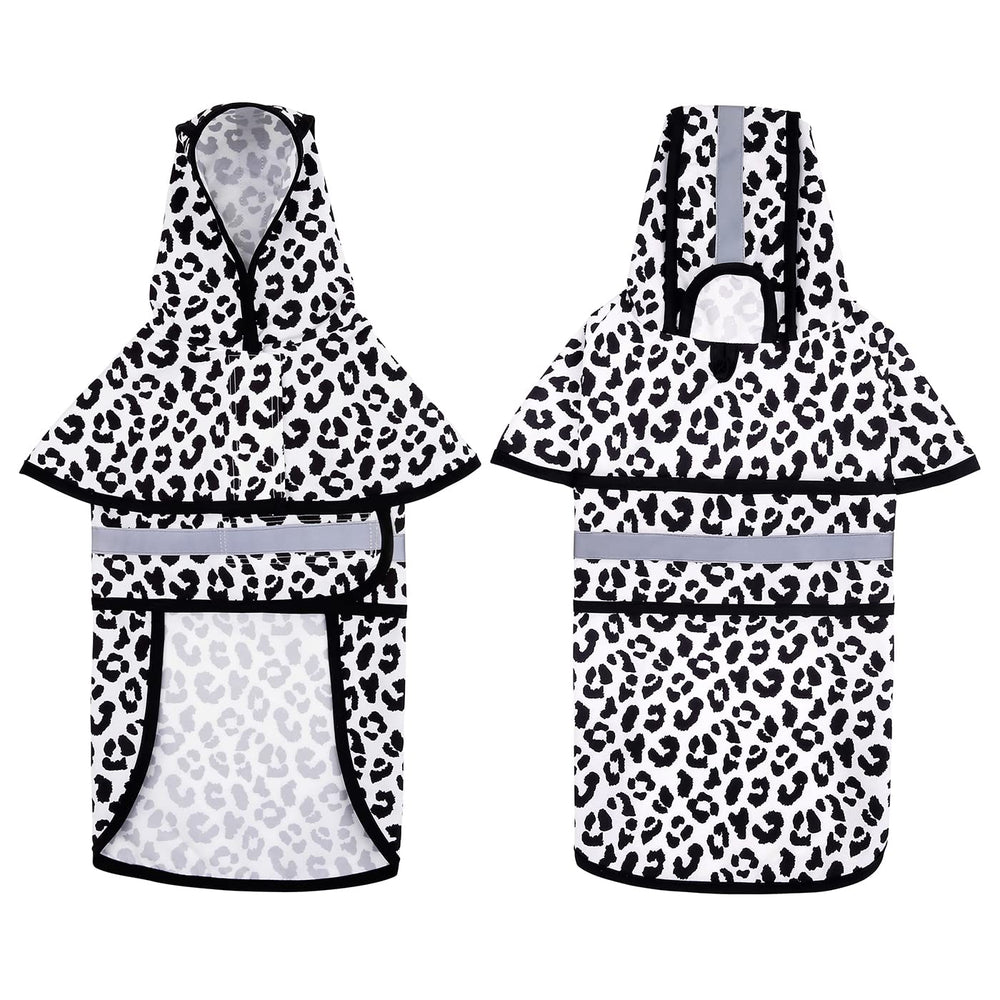 HDE dog raincoat adjustable hood for a secure, comfortable fit