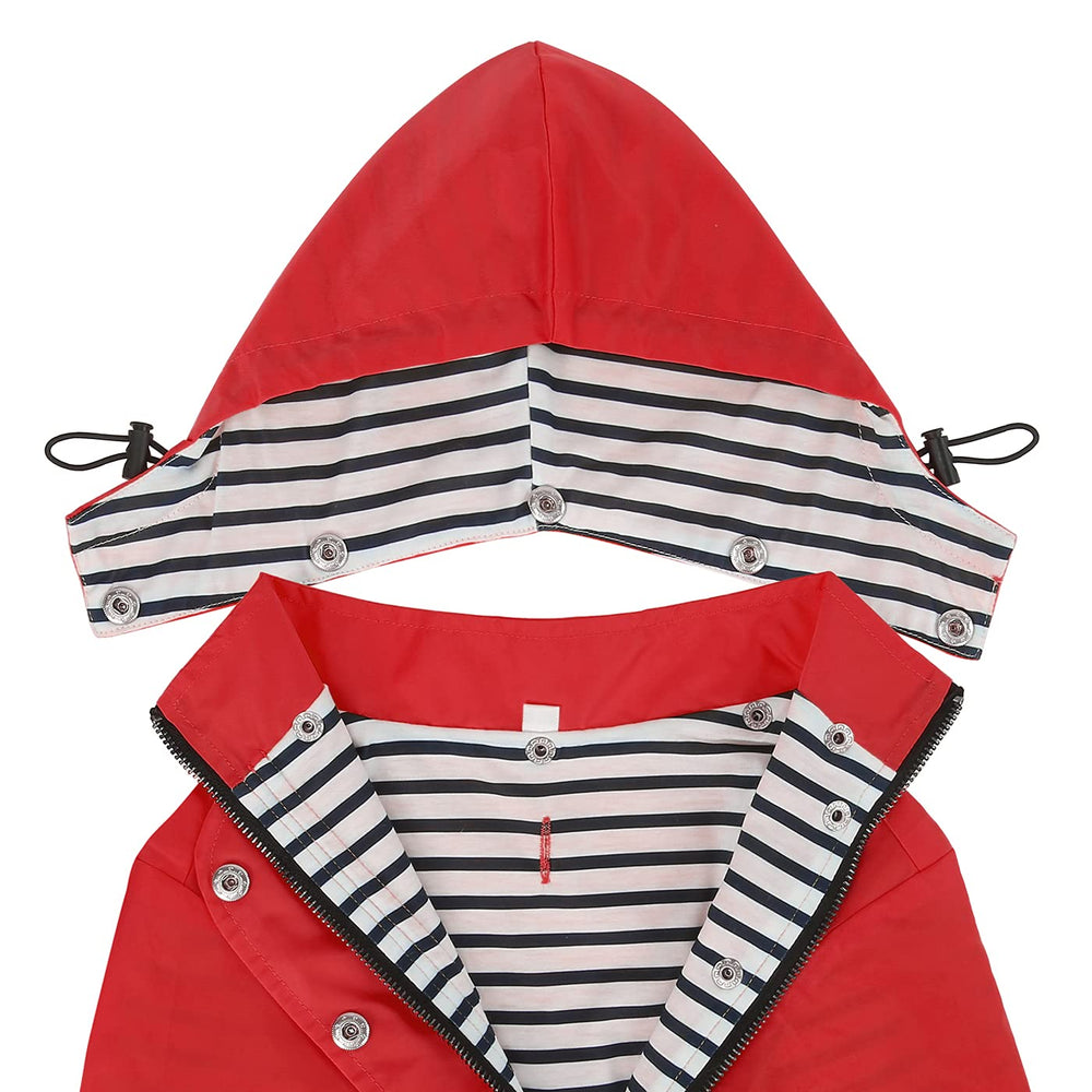 HDE dog raincoat hood-pockets offer hooded protection and small storage
