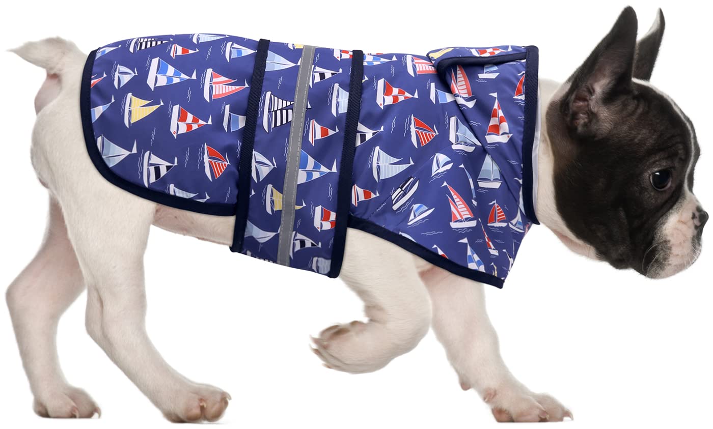 HDE dog raincoat hooded poncho keeps pets dry during walks in light rain