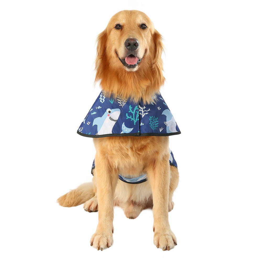HDE dog raincoat jacket reflective trim boosts nighttime visibility for safer walks