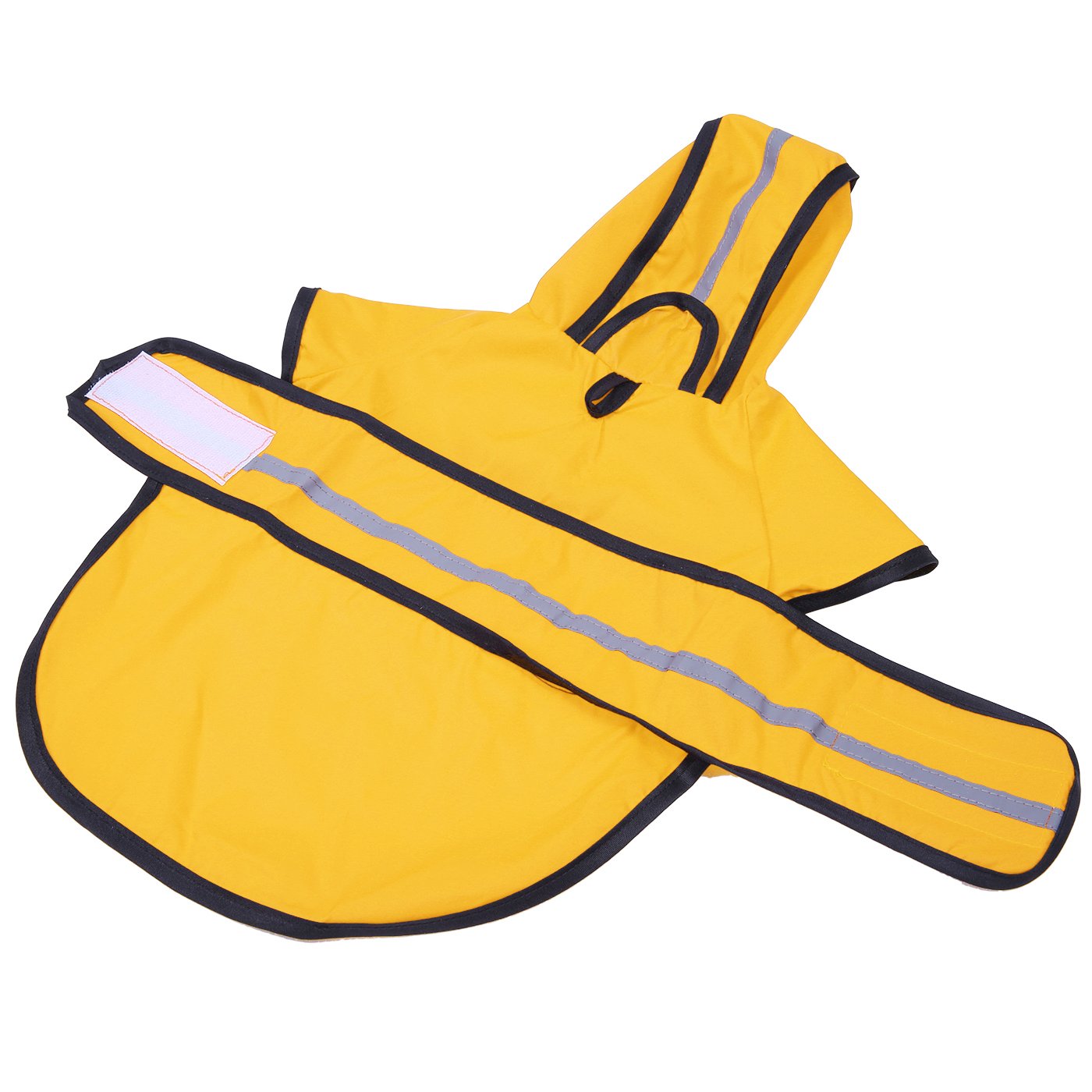 HDE dog raincoat leash hole design enables quick leash access