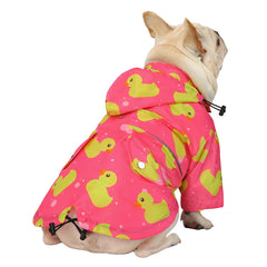 HDE dog raincoat poncho with reflective panels for night visibility