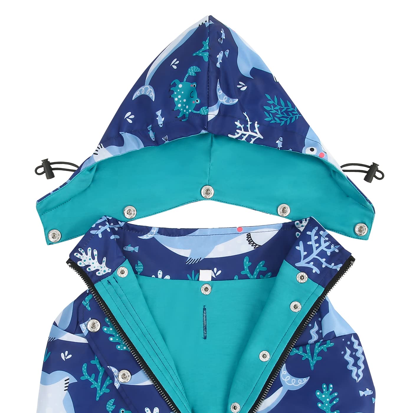HDE dog raincoat poncho size chart guides fit from 12 to 28 inches.