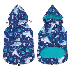 HDE dog raincoat poncho water-resistant nylon fabric keeps your pup comfortable in light rain.