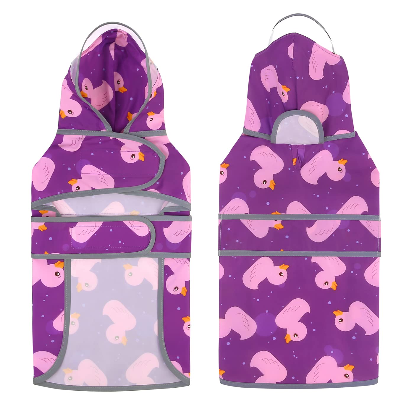 HDE dog raincoat features reflective fabric for nighttime safety.