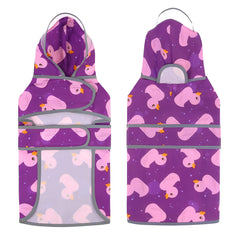 HDE dog raincoat features reflective fabric for nighttime safety.