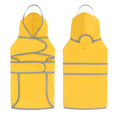 HDE raincoat close-up on reflective fabric enhances visibility at night.