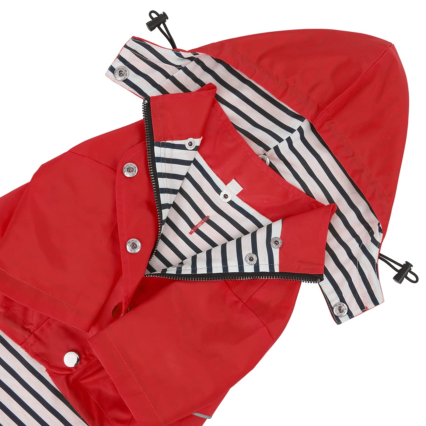 HDE dog raincoat reflective-panels improve visibility after dark