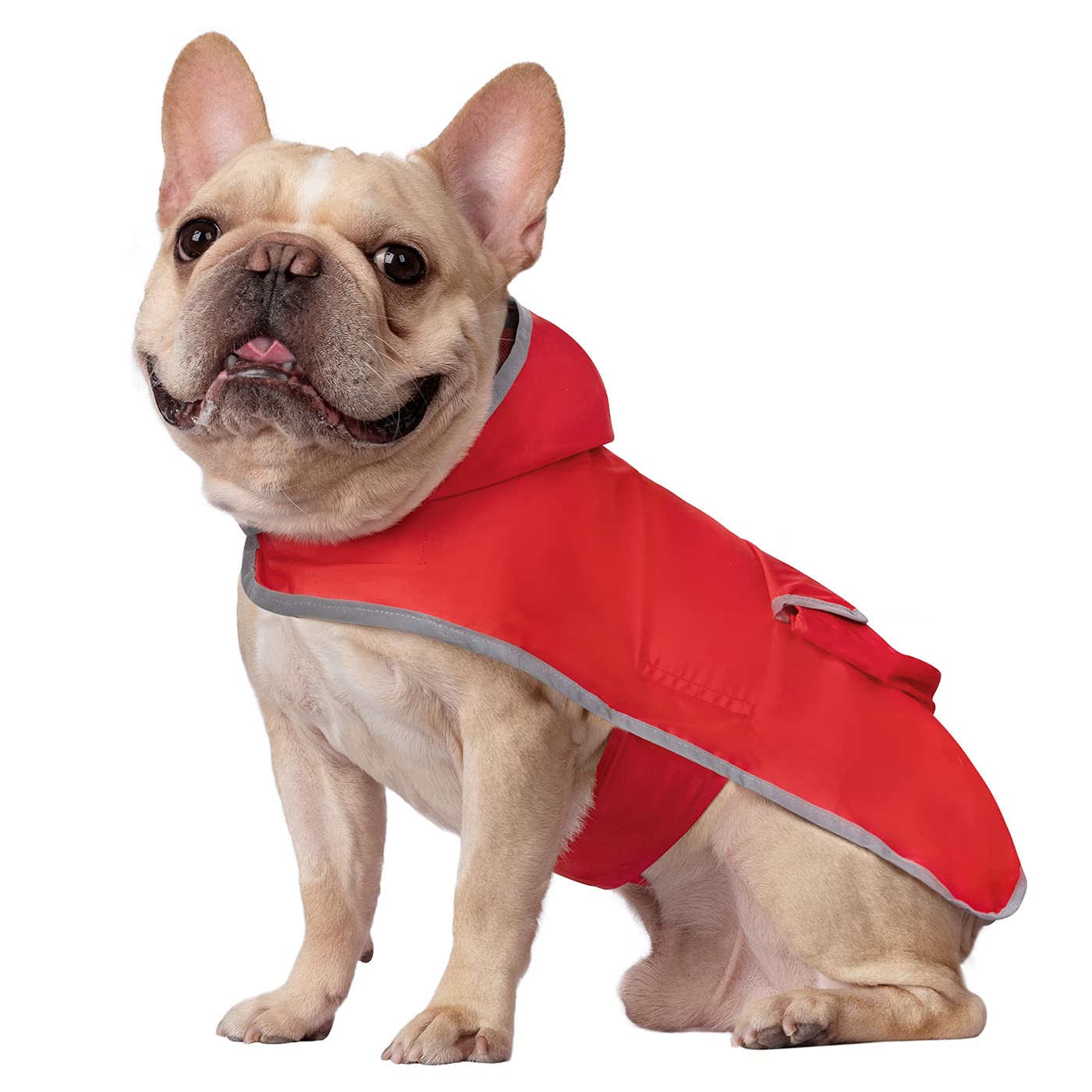 HDE raincoat shows reflective piping for enhanced visibility during evening walks
