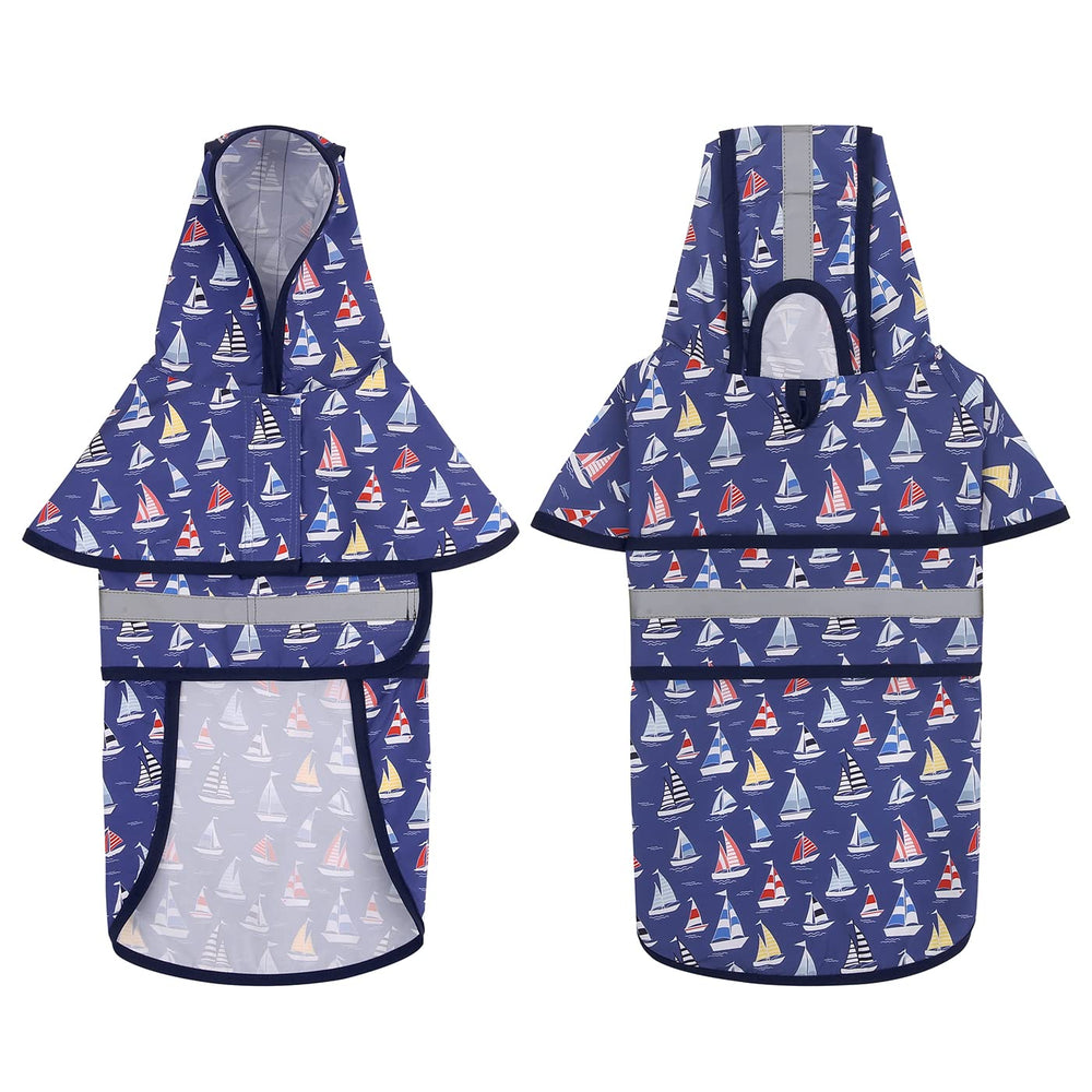 HDE dog raincoat with reflective strap boosts visibility for safer evening strolls