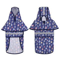 HDE dog raincoat with reflective strap boosts visibility for safer evening strolls