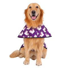 HDE dog raincoat with reflective strip enhances night visibility.