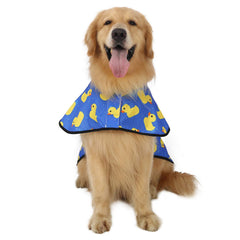 HDE dog raincoat with reflective strips for safer evening strolls.