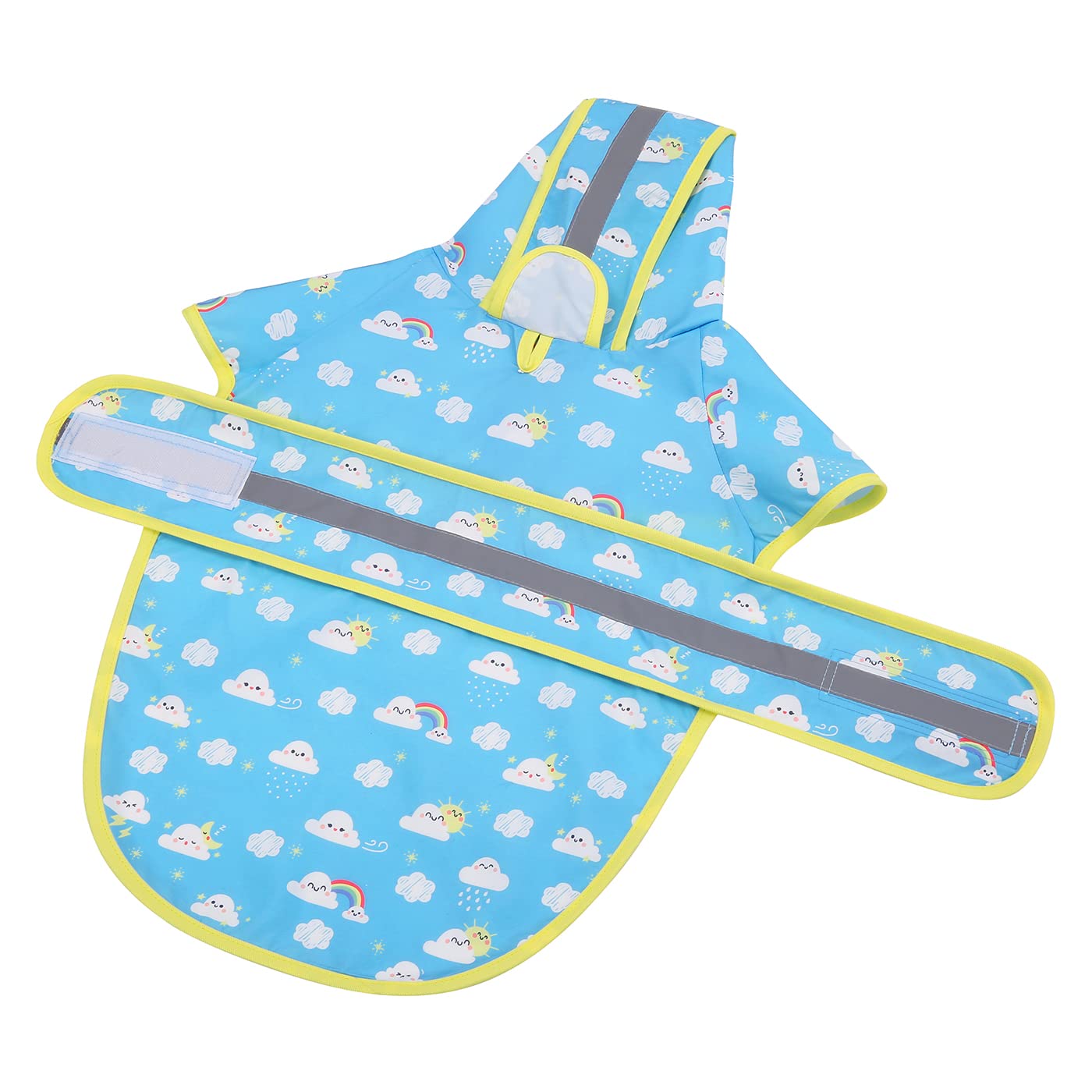 HDE dog raincoat on walking dog demonstrates practical rain protection