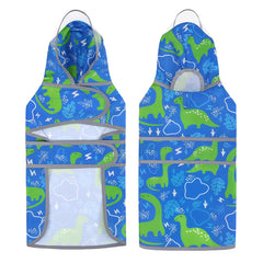 HDE dog raincoat featuring reflective fabric for safer night walks.