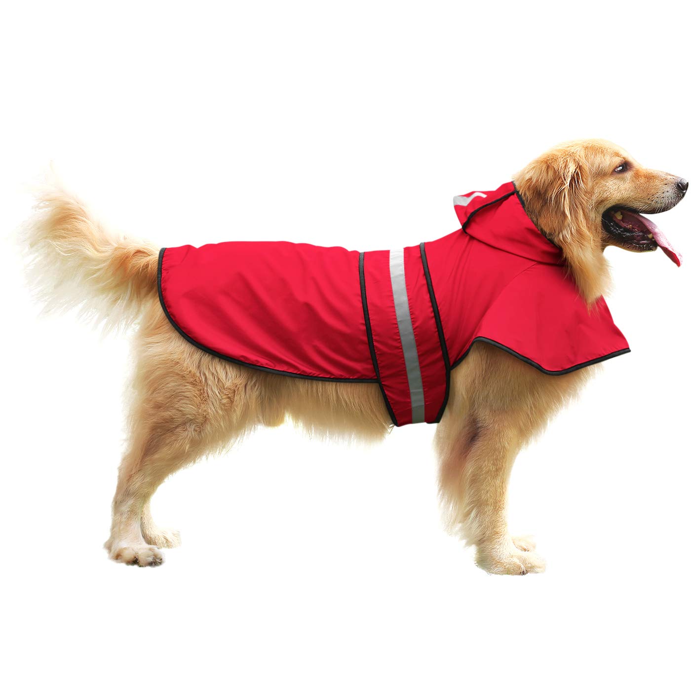 HDE dog raincoat water-resistant fabric shields dogs in showers