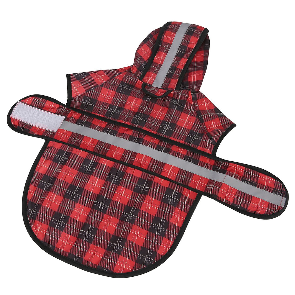 HDE dog raincoat water-resistant fabric keeps pets dry in light showers.
