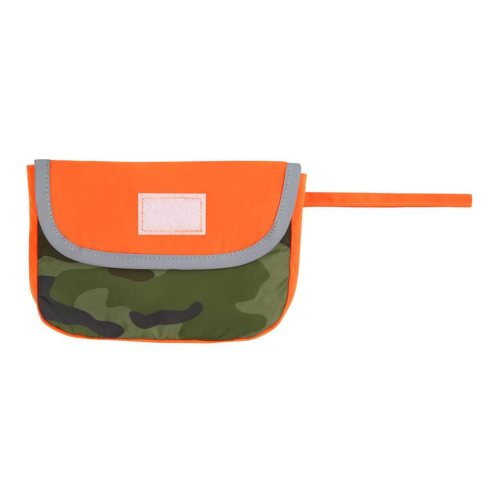 HDE dog raincoat packable design folds into a pocket for travel storage.