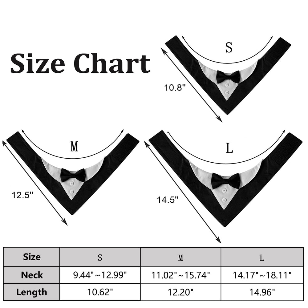 HDGDT machine-washable tuxedo collar and bandana for easy care.