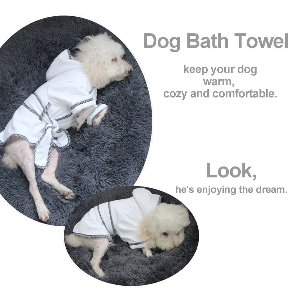HDKUW dog bathrobe easy on off design for convenient use