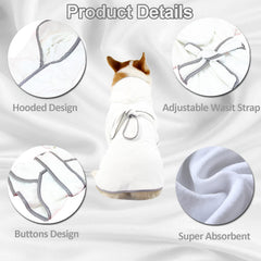 HDKUW microfiber absorbent bathrobe material dries dogs quickly