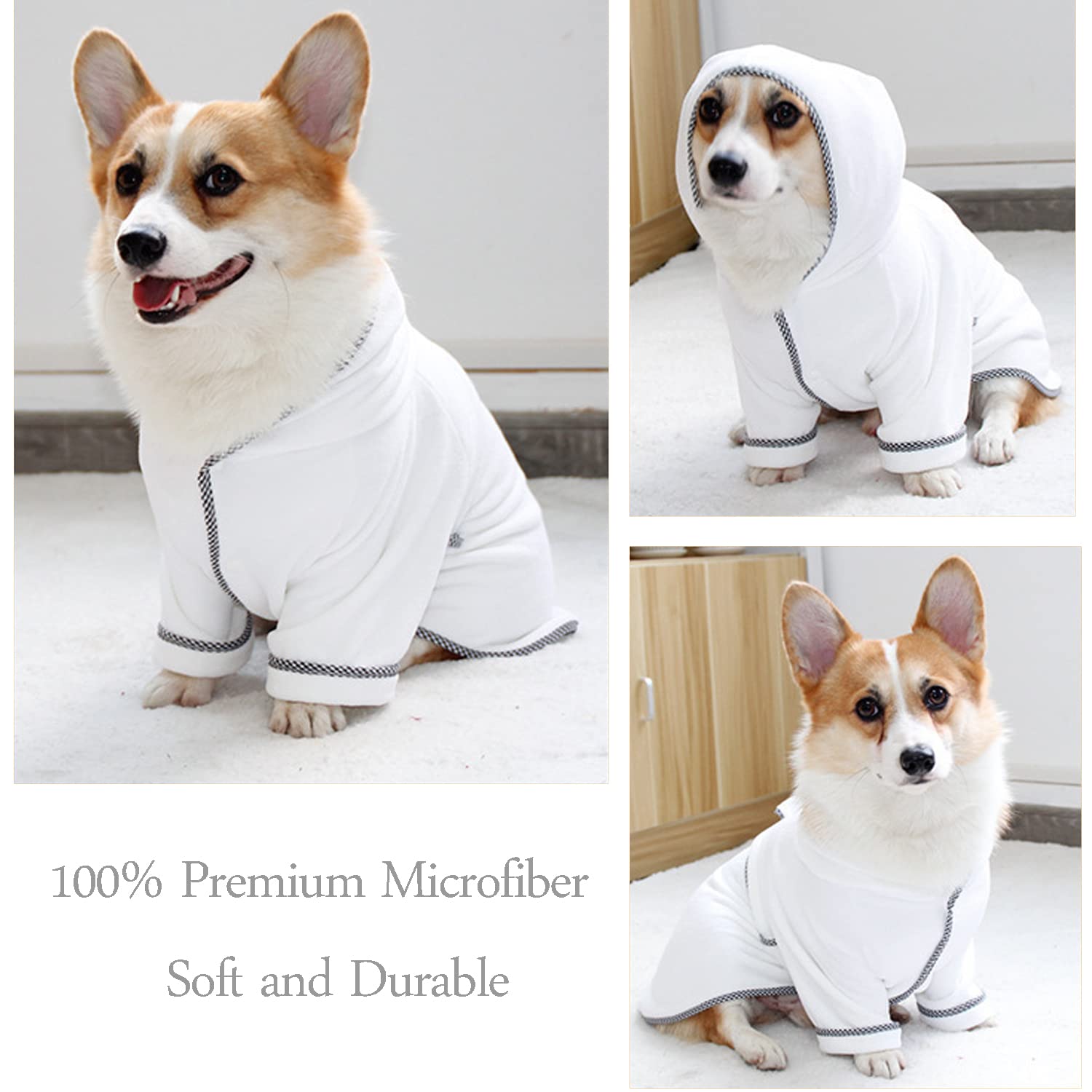 HDKUW dog bathrobe keeps pets warm and cozy after swimming