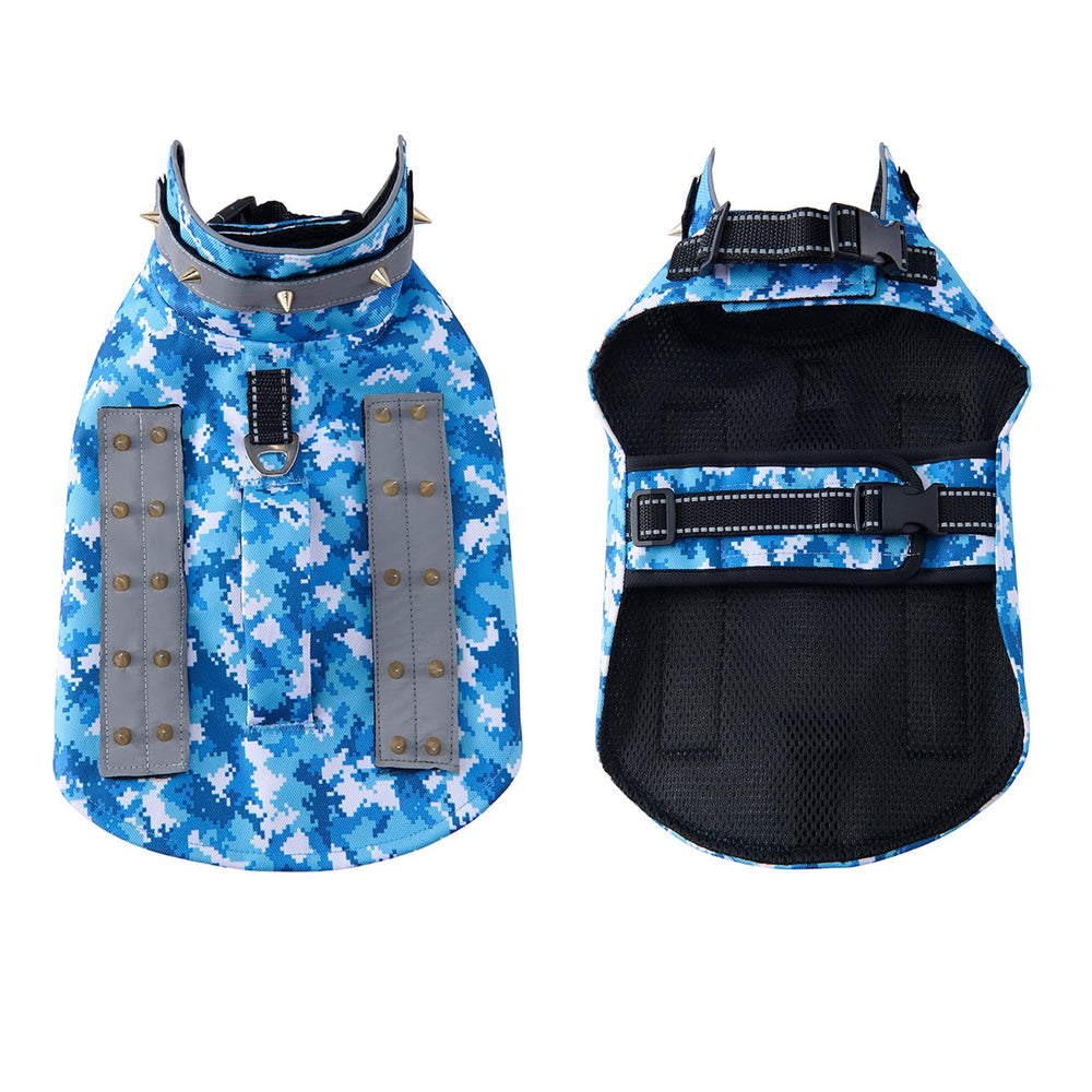 HDKUW spiked small dog vest weather-resistant and easy to clean