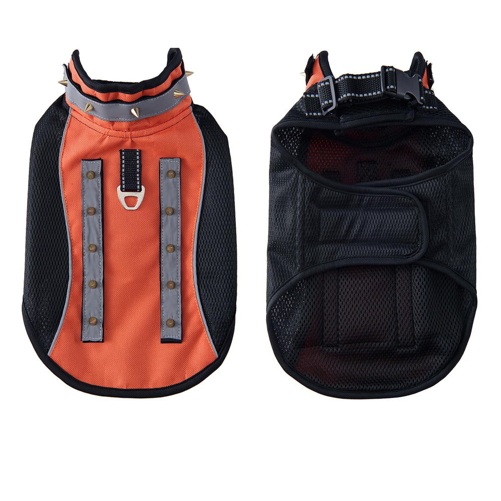 hdkuw spiked-small-dog-vest-weather-resistant stays durable in year-round outdoor use