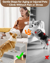 Hdnbsp Dog Ramp Ottoman solid wood legs emphasize stability.