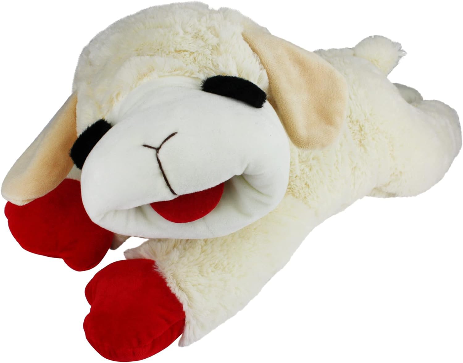 HDP Lambchop plush dog toy 24 inch for bigger dogs, perfect for fetch and snuggling.