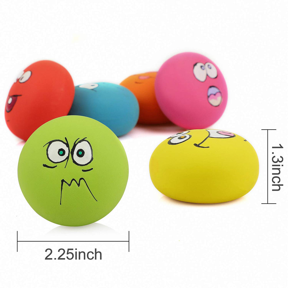 HDSX Smile Face toy suits small dogs with safe, non-toxic latex.