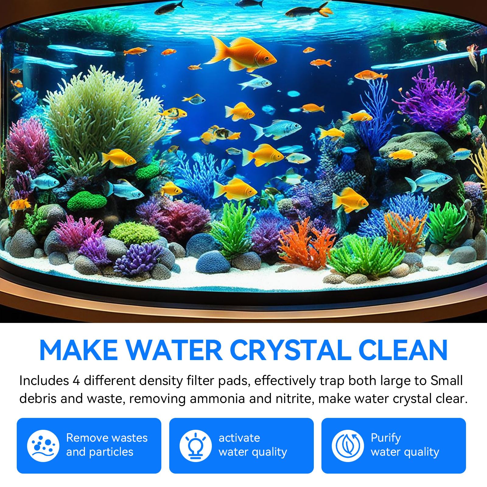 HDWGGD HW-303B water-quality focus supports clean aquarium environments.