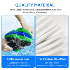 HDWGGD HW-303B white floss pad aids fine filtration and particle reduction.
