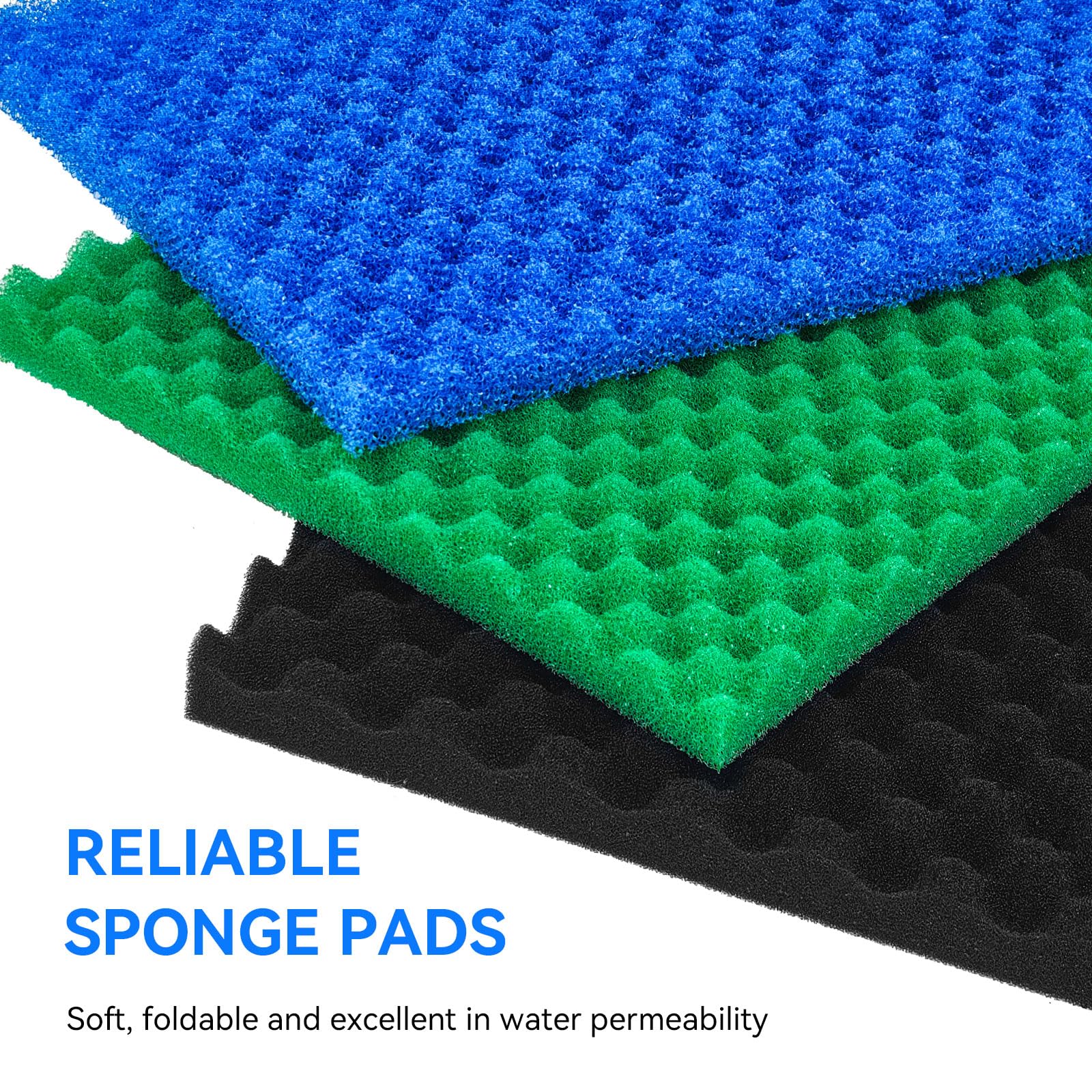 HDWGGD packaged sponge set ready-to-use triple-density media