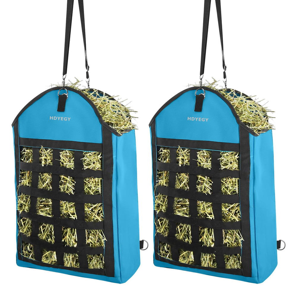 HDYEGY 2-pack heavy-duty oxford hay bag with large opening for quick filling