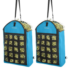HDYEGY 2-pack heavy-duty oxford hay bag with large opening for quick filling