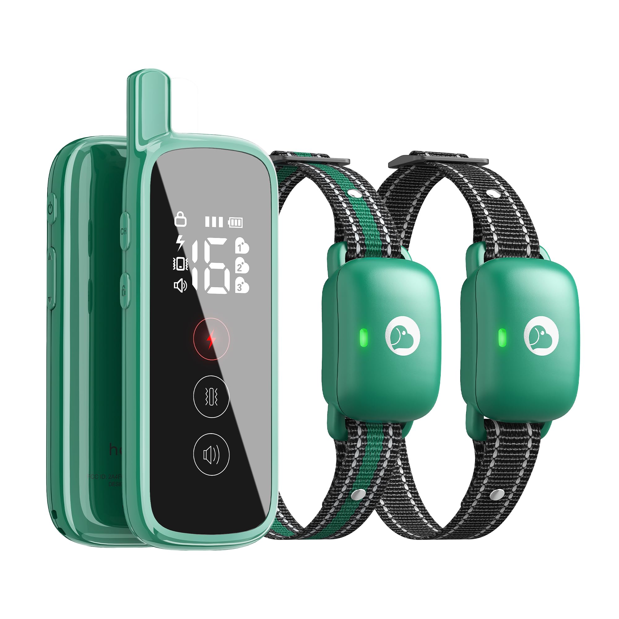 Heaflex dog shock collar touch screen interface enables quick training control.