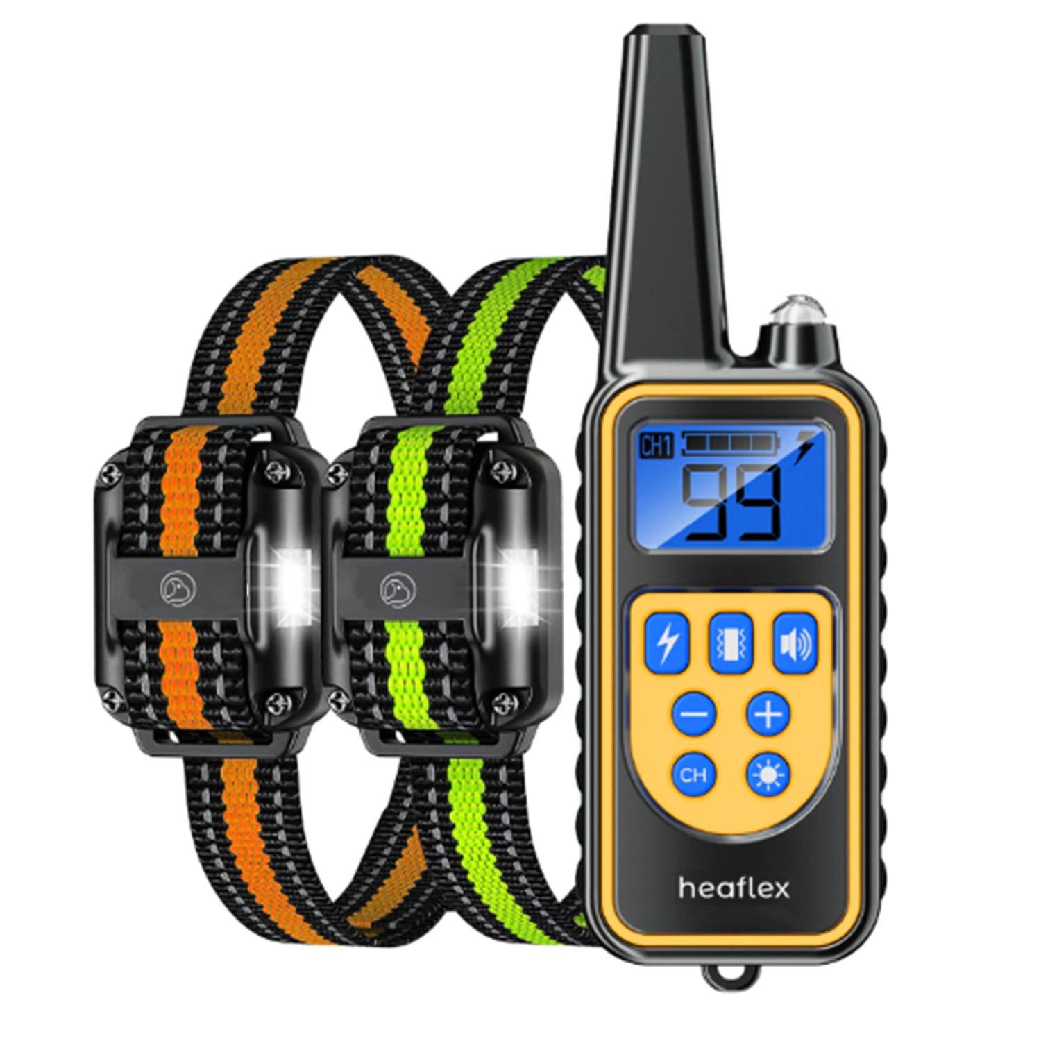 Heaflex dog shock collar with remote for effective training and control.