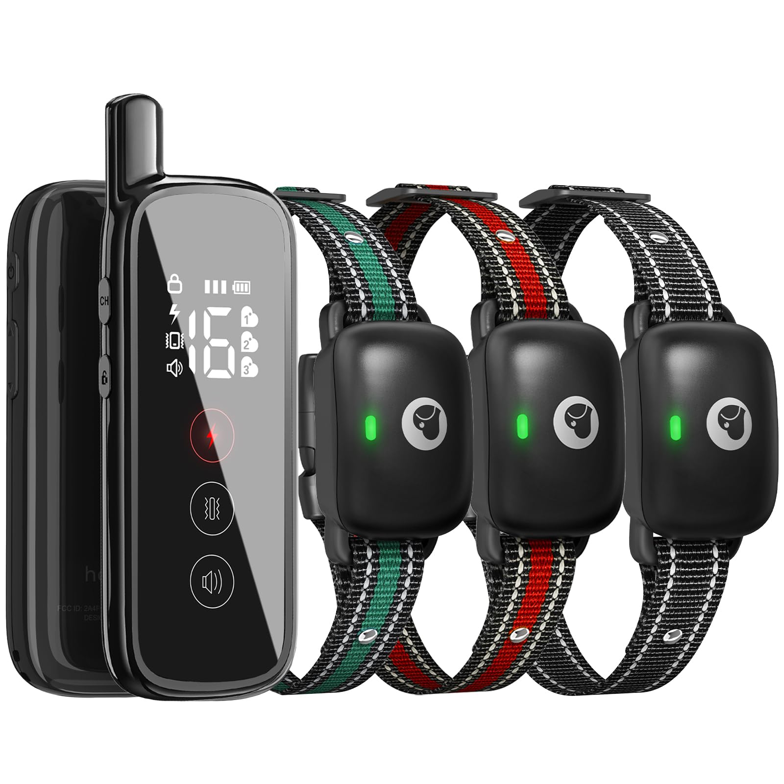 Heaflex dog training collar remote control with 2600ft range enables easy training control.