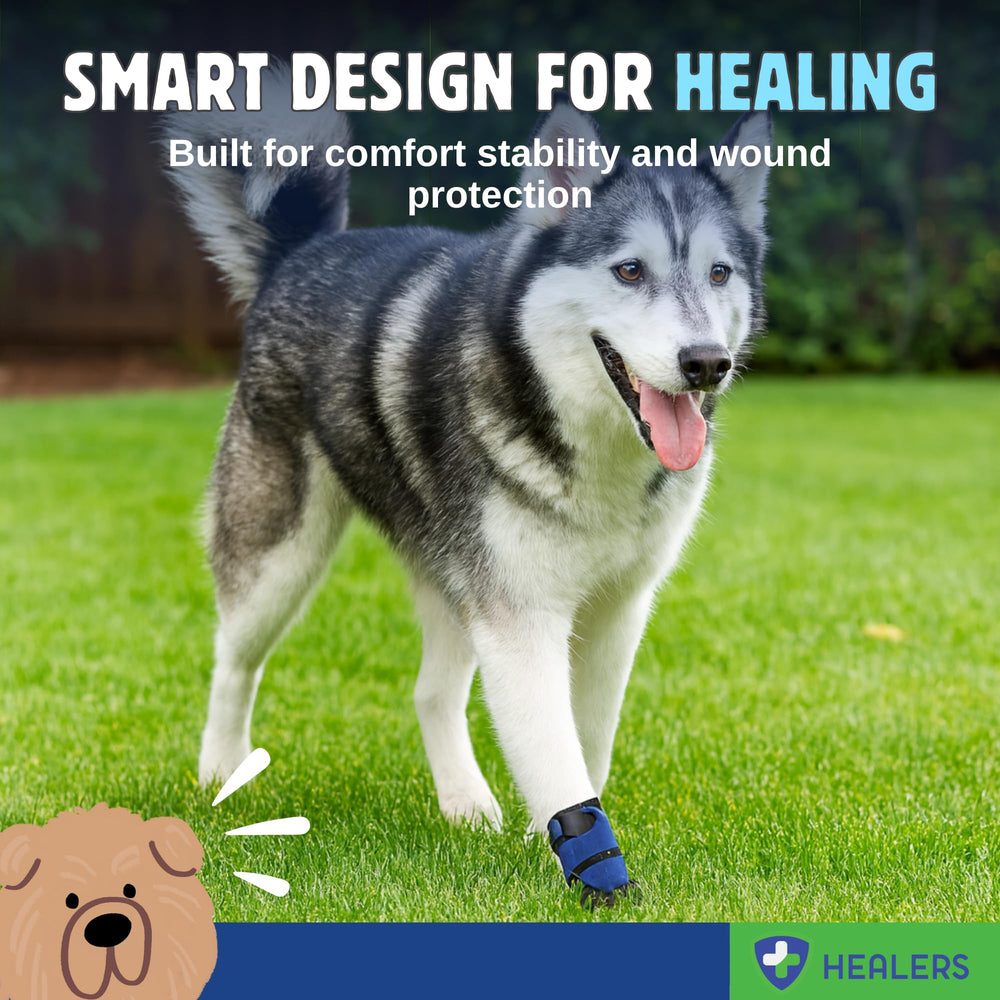 Healers anti-slip dog boots nonstick sole provide added traction for confident indoor steps