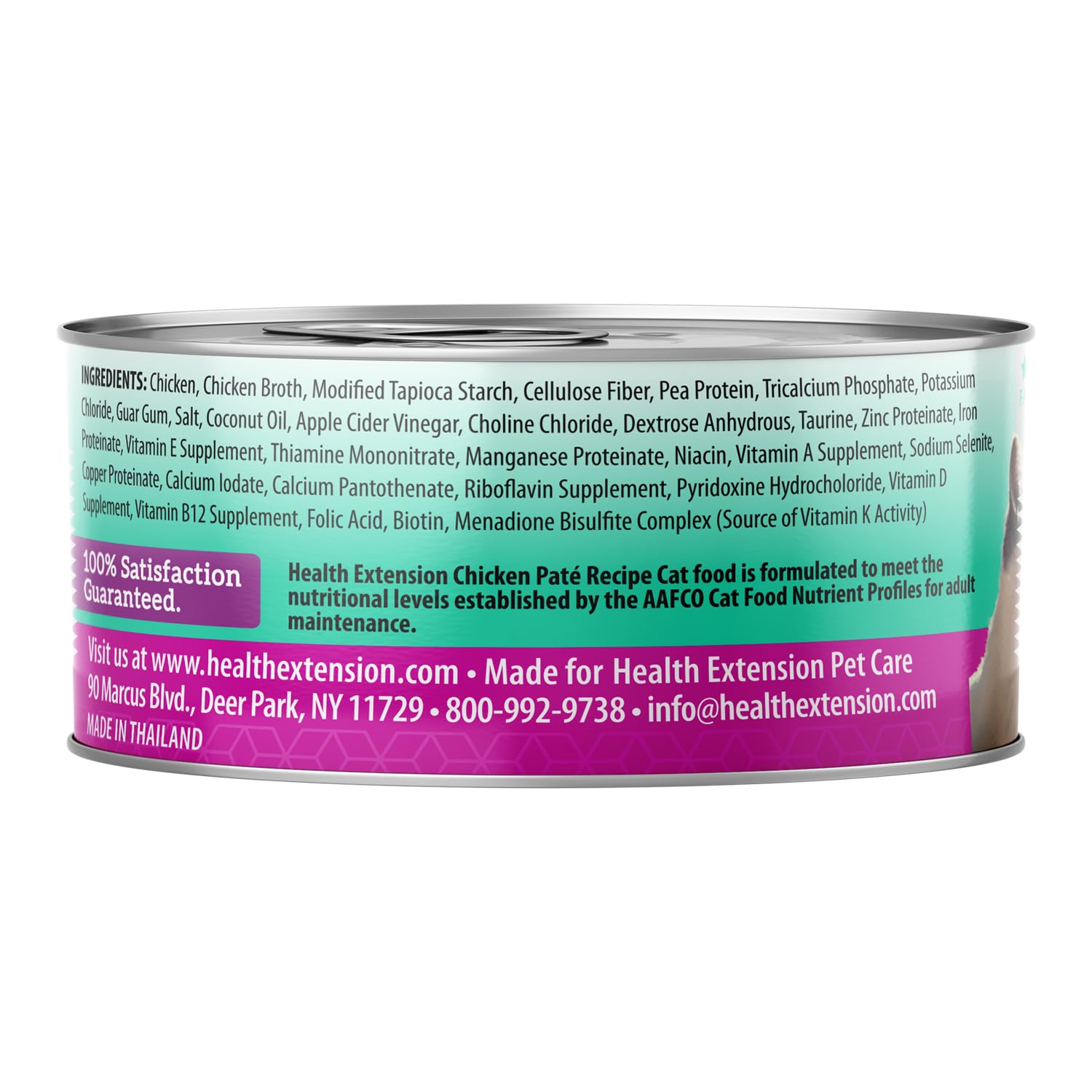 Health Extension chicken-wet-cat-food-serving-bowl depicting ready single-serve meal.