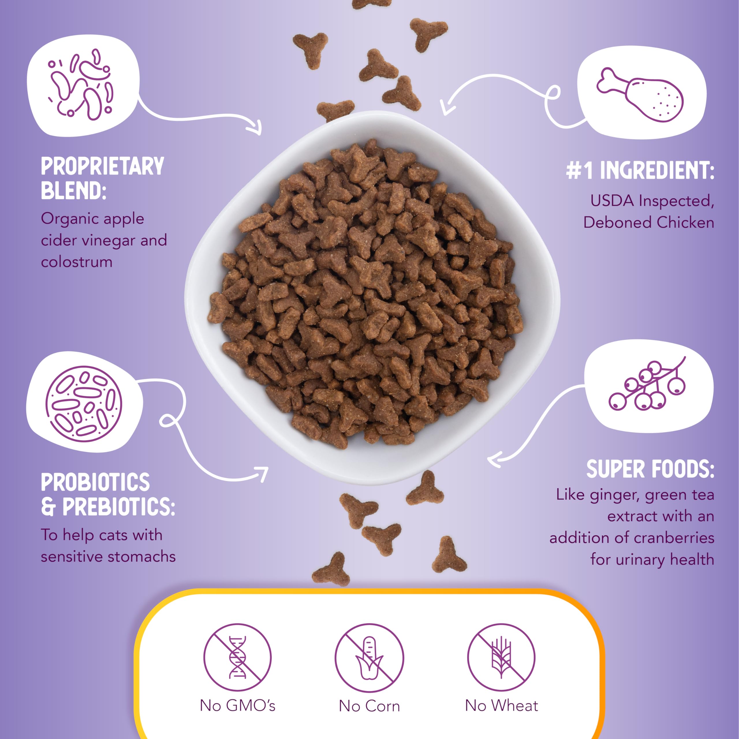 Health Extension dry cat food antioxidant-rich berries add natural flavor and nutrients to meals.