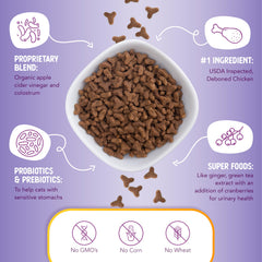 Health Extension dry cat food antioxidant-rich berries add natural flavor and nutrients to meals.