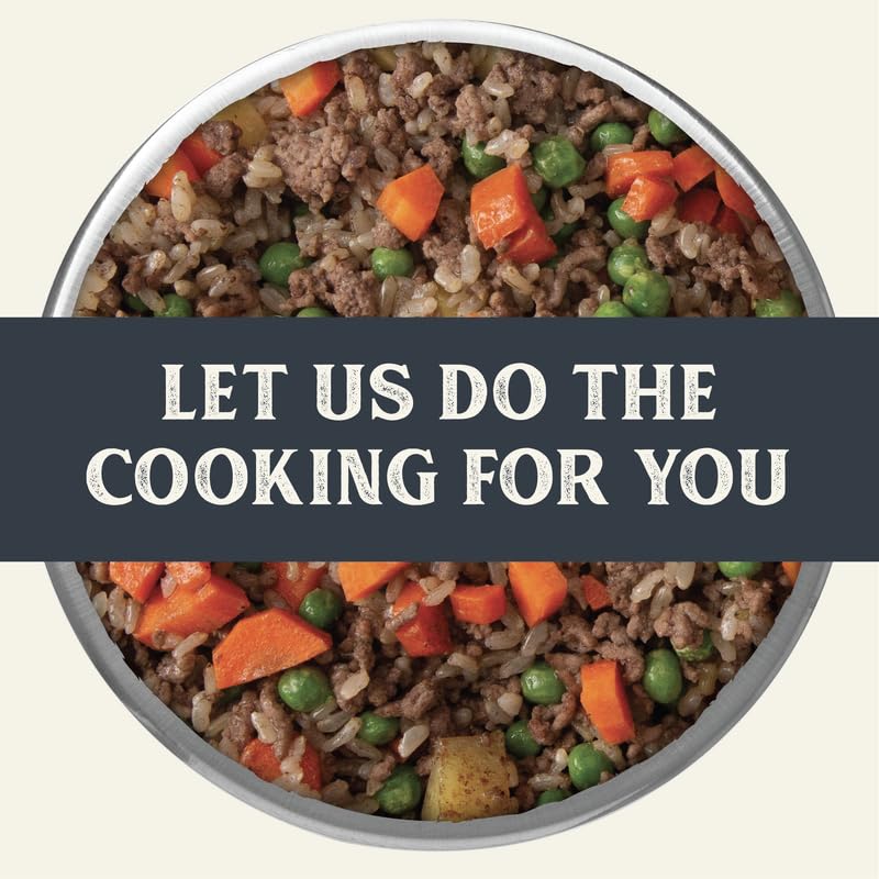 Health Extension gently cooked beef-potato serving shows wholesome protein and potato balance.