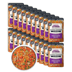 Health Extension gently cooked bowl-ready meal for dogs showing convenient serving.