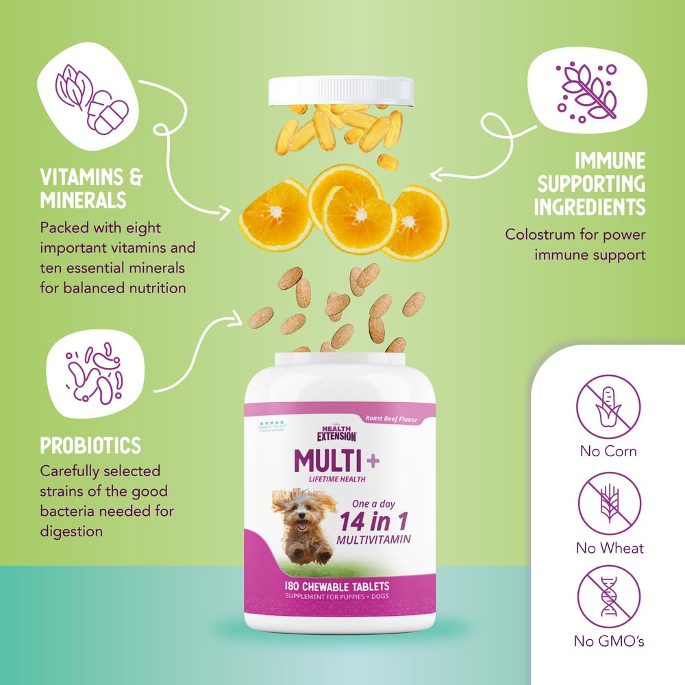 Health Extension lifetime multivitamin coat-skin-benefit shows a shiny, healthy coat.
