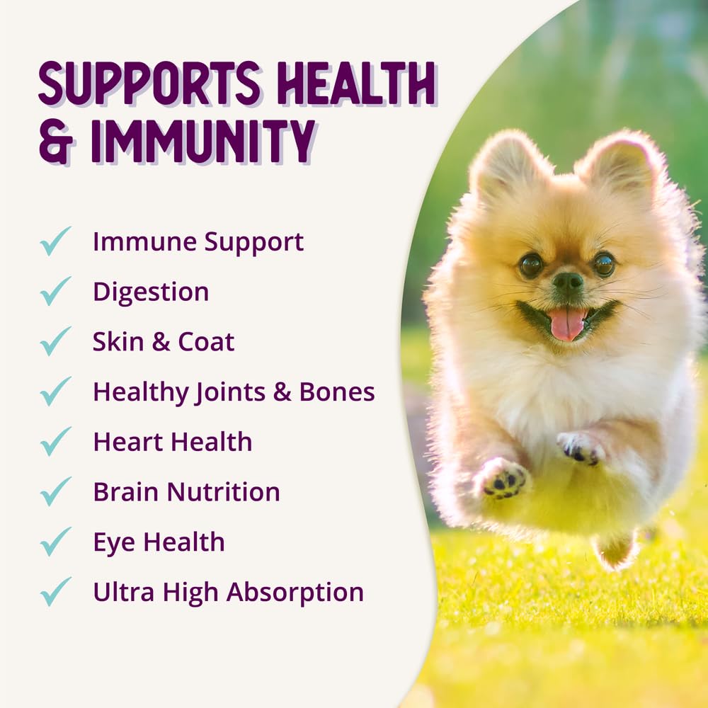 Health Extension lifetime multivitamin life-stage-use demonstrates suitability for puppies to seniors.