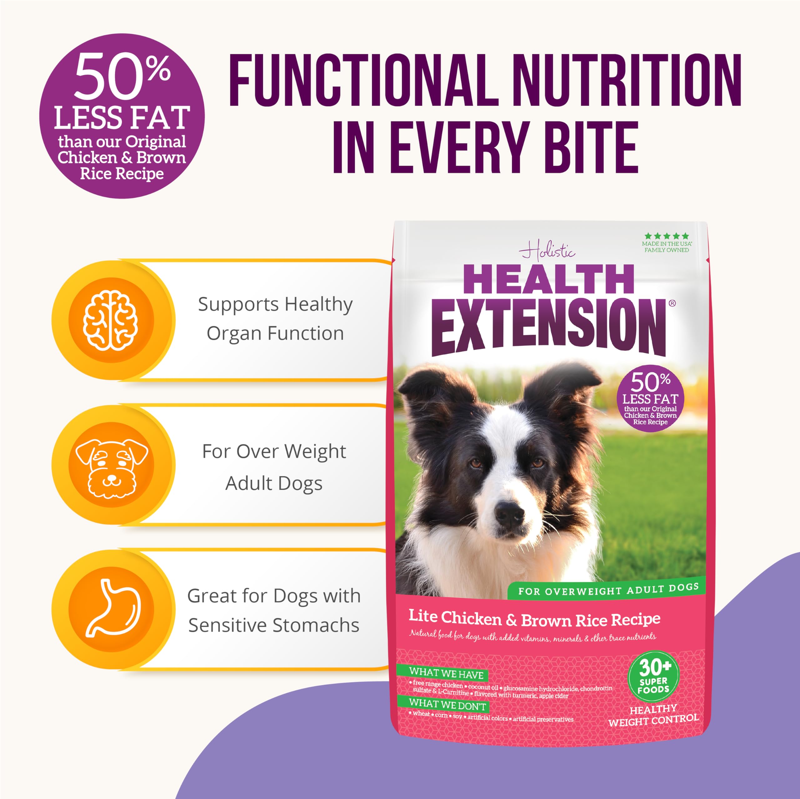 Health Extension Lite glucosamine-chondroitin-icon indicates joint mobility support.
